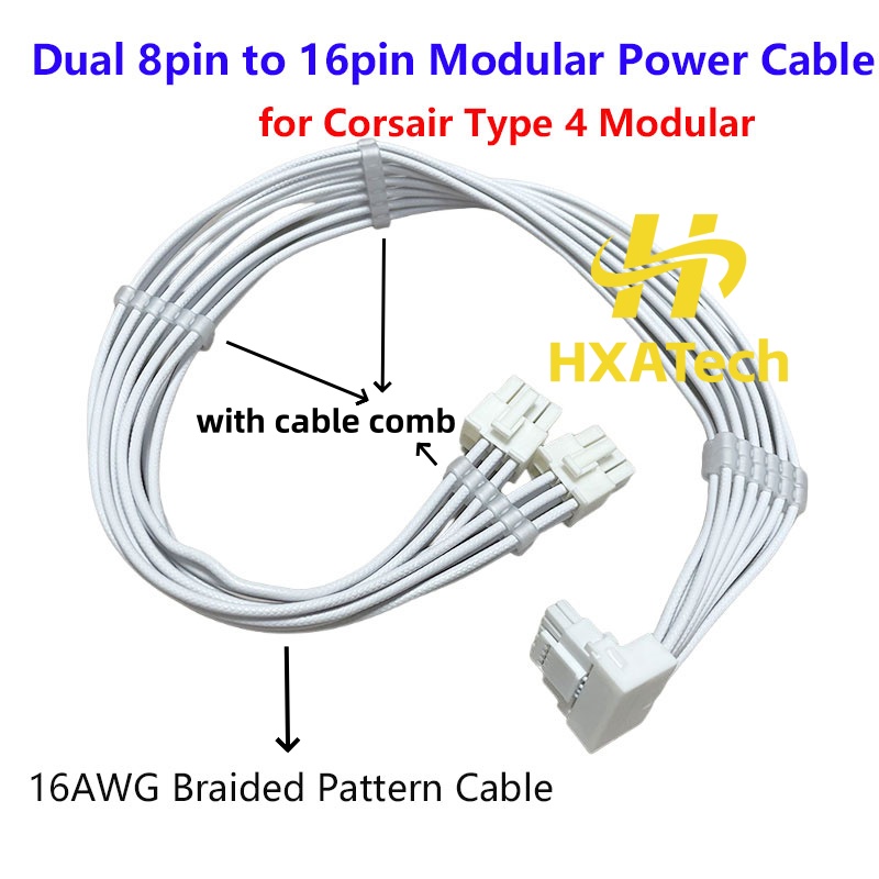 High Quality16AWG Braided Patt - Dual 8Pin To 16Pin 12Vhpwr Cable review and price