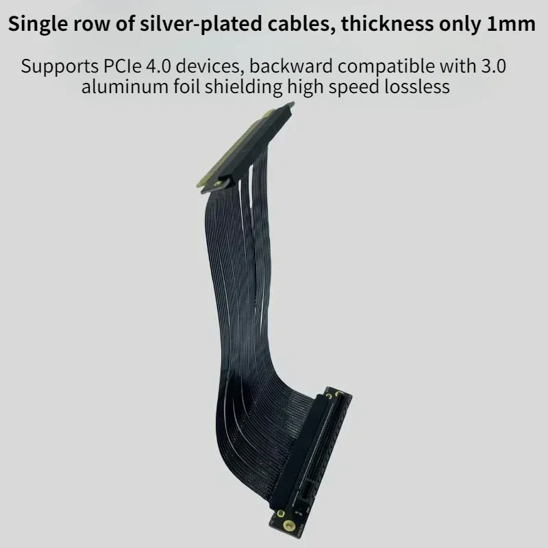 Silver-Plated Single Reverse 1 - Itx Gpu Riser Pcie 4.0 16X review and price