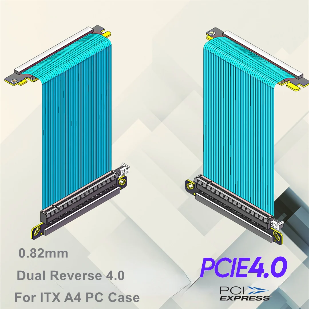 Dual Reverse Pcie 4.0 Riser Ca - Itx Gpu Riser Pcie 4.0 16X review and price