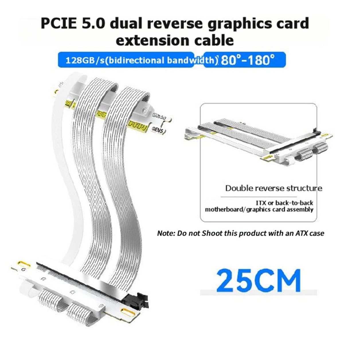 L70A PCIe 5.0 X16 Riser Cable  - Pcie 5.0 Gpu Riser Cable review and price